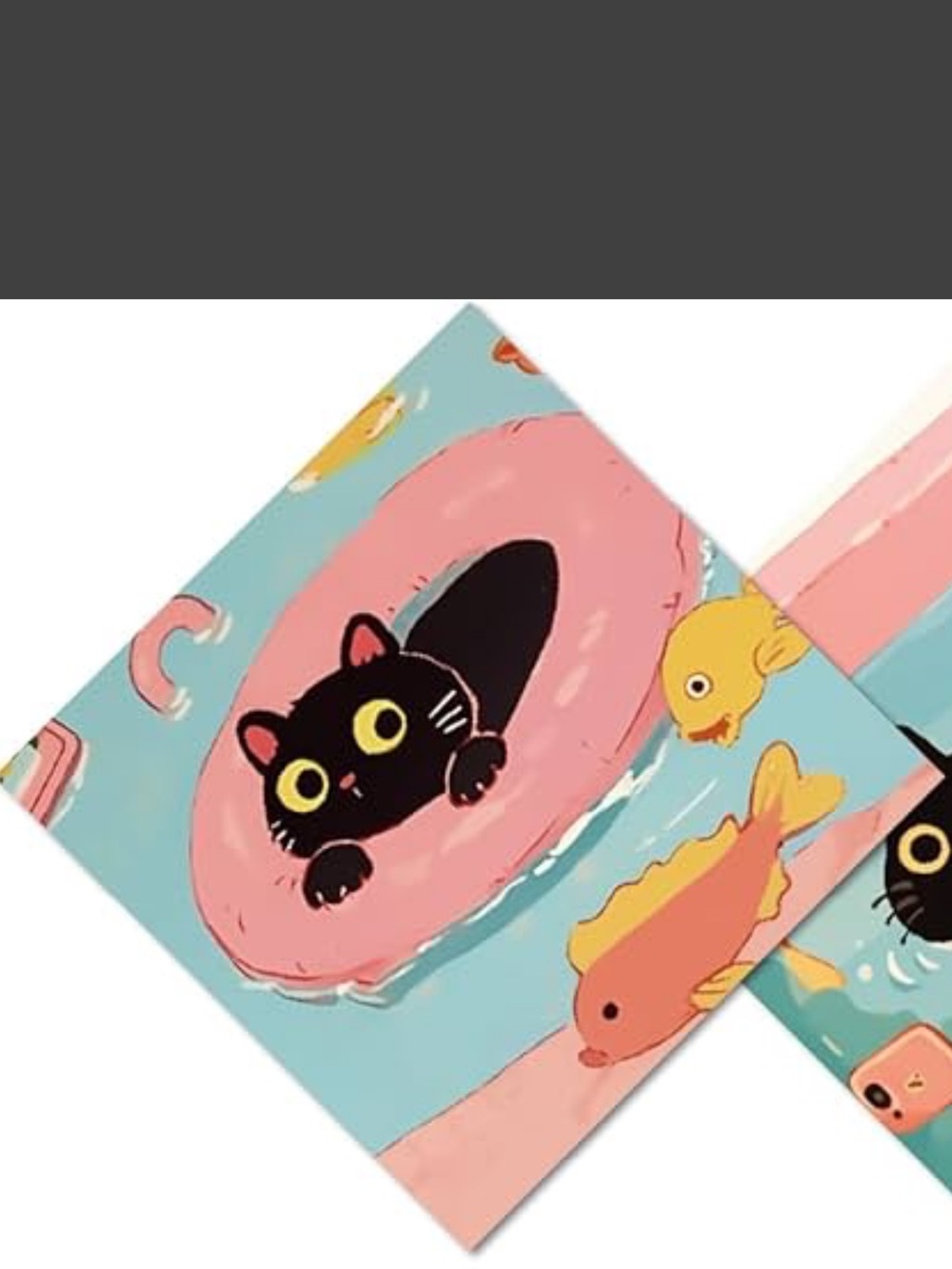 Playful Black Cat Floating Glasses cloth - cleaner cloth
